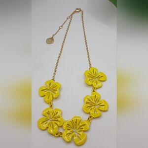 Floral Multi YellowTropical Necklace Isaac Mizrahi NEW